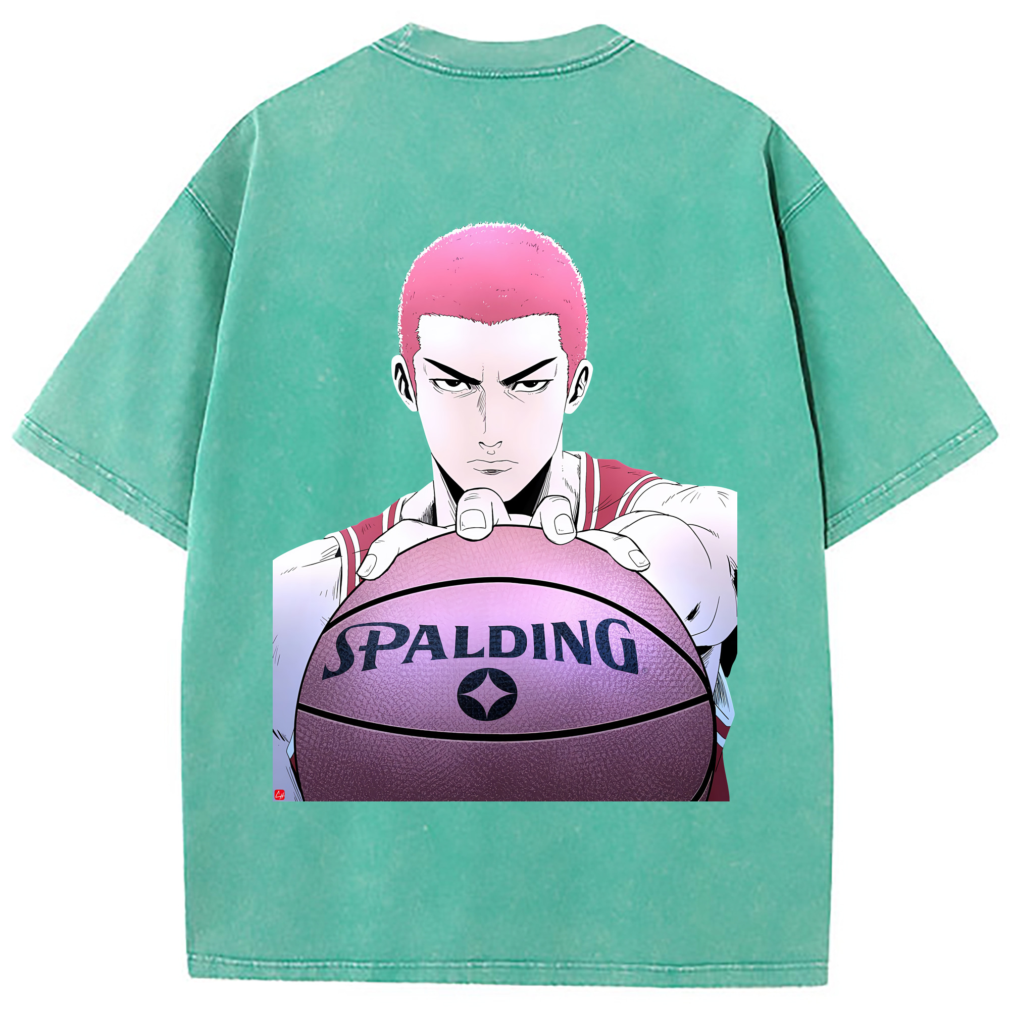 （画像用） SLAM DUNK／スラムダンク 綿100% ヴィンテージ風 半袖Tシャツ（背面プリント）